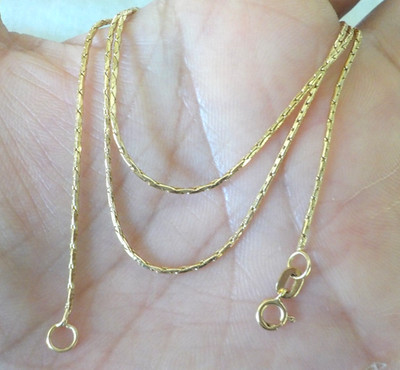 Solid 14k Yellow Gold Fine Link Chain Necklace - 3.63 gms, 17.8 inch