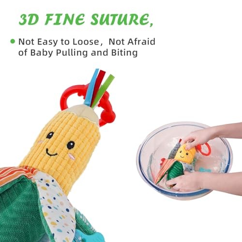 Baby Rattles Hanging Toys for Car Seat Crib Stroller Gym, Montessori Corn - Picture 7 of 7