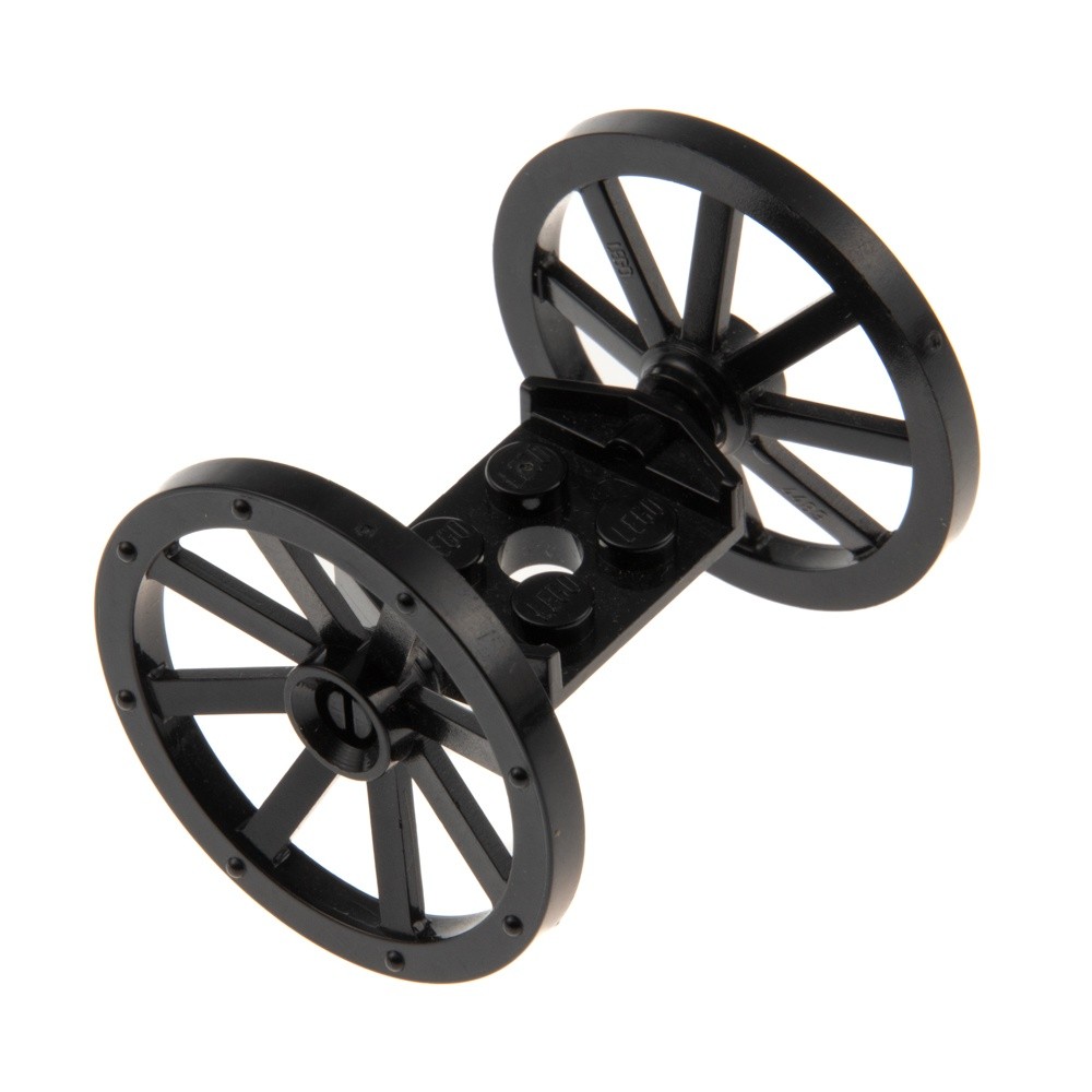 1X Lego Wheel Axle Modified 2X2 Black Wheels 33Mm D. 6157 4636280 4489B