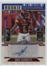 2024 Contenders Optic Rookie Ticket Blue Prizm /75 Mike Sainristil Auto 1t68