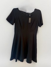 NEW White House Black Market WHBM Fitted Flare Little Black Dress Size 12