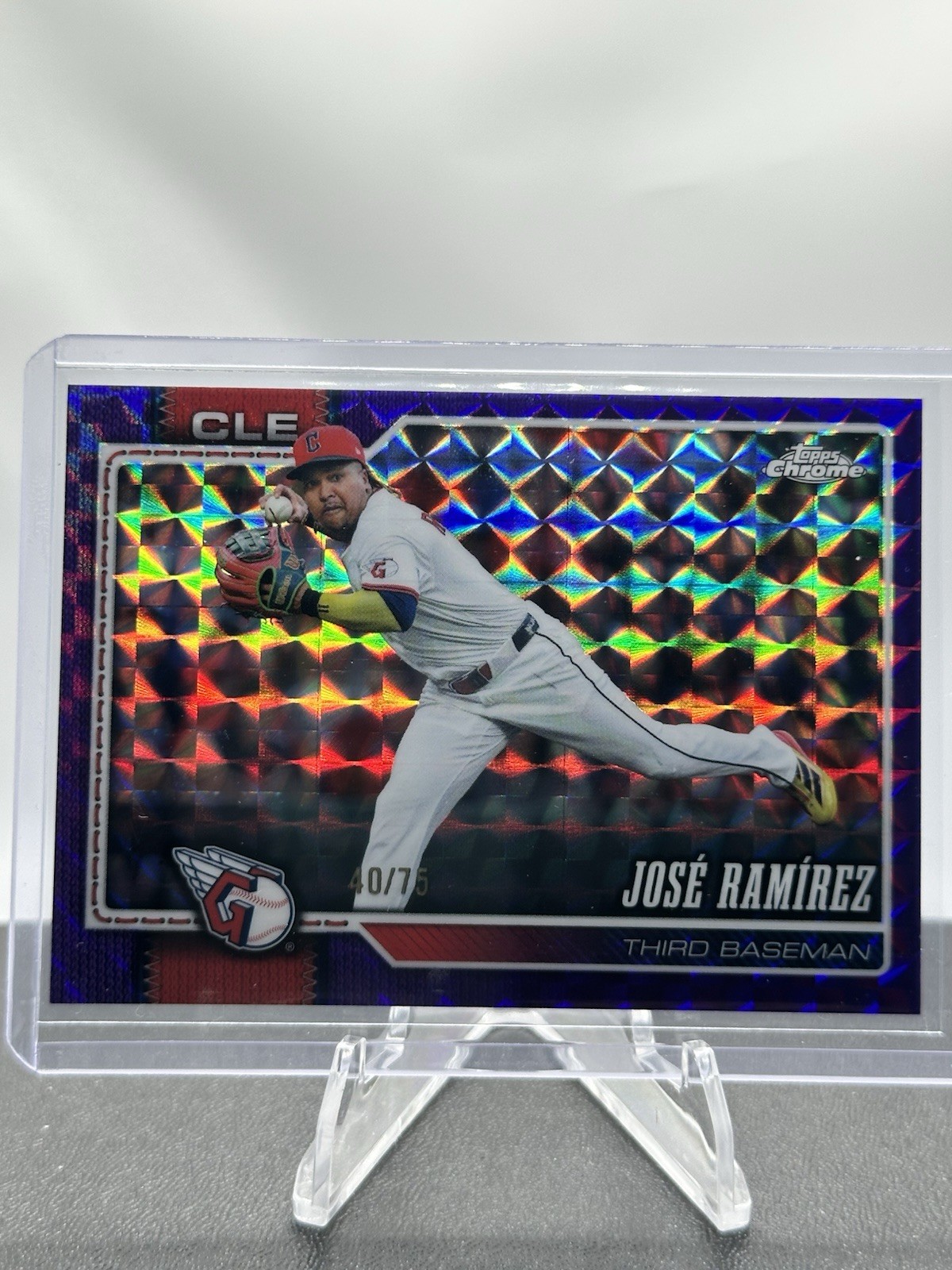 2026 Topps Chrome Jose Ramirez Purple Geometric Refractor /75 