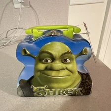 Shrek 3D Embossed Lunch Box & Stocking Cap 2004 Dreamworks