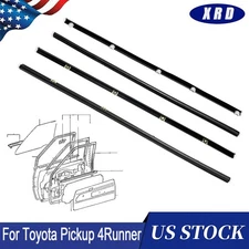 Front Inner & Outer Belt Weatherstrip Kit Fits For 1984-89 Toyota Pickup 4Runner