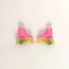 Vintage Barbie Doll Shoes Pink Yellow Flint Rollerblades Toy Accessories