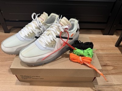 Nike Air Max 90 x OFF-WHITE The Ten 2017 Size 10.5  NEW DAMAGED BOX