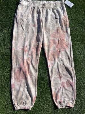 Woman s Medium Nike NSW Tie Dye Fleece Joggers Super Oversized Fit No Drawstring