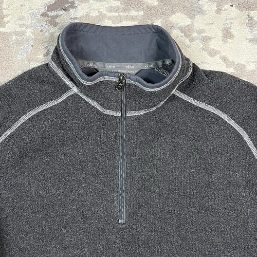 Kuhl Alfpaca Fleece 1/4 Zip Pullover Mens XXL Sweater Jacket Gray Mountain Hike - Picture 6 of 13