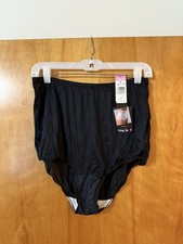 Vanity Fair Brief Panties Nylon 15712 Black Panty Vintage Satin Underwear NWT 7