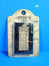 RARE GRAPHIC 45 STAPLES ENVELOPE TAGS KRAFT BLACK 5 CT. SCRAPBOOK EMBELLISHMENTS