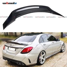 Carbon Fiber PSM Rear Trunk Spoiler Lip For Mercedes Benz W205 C200 C300 C43 AMG