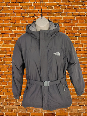 THE NORTH FACE GRAUER MANTEL ALTER 18 JAHRE DAUNEN MÄDCHEN KINDER HYVENT 550 KAPUZE 177 CM
