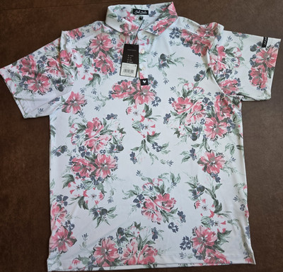 Bad Birdie Core Polo Spring Showers Men s XL Golf Shirt UPF 50 Performance New
