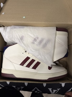Adidas Break Start Mid high-top sneaker in white/burgundy Men's Sz 12 