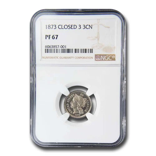 1873 Three Cent Nickel PF-67 NGC (Closed 3)