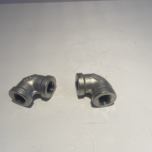 1/4" Inch stainless steel 304 Elbow 90 Degree Threaded NPT Class 150 2 Qty - Picture 1 of 5
