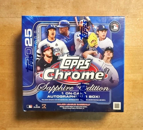 2025 Topps Chrome Sapphire Baseball Hobby Box Edition Sealed