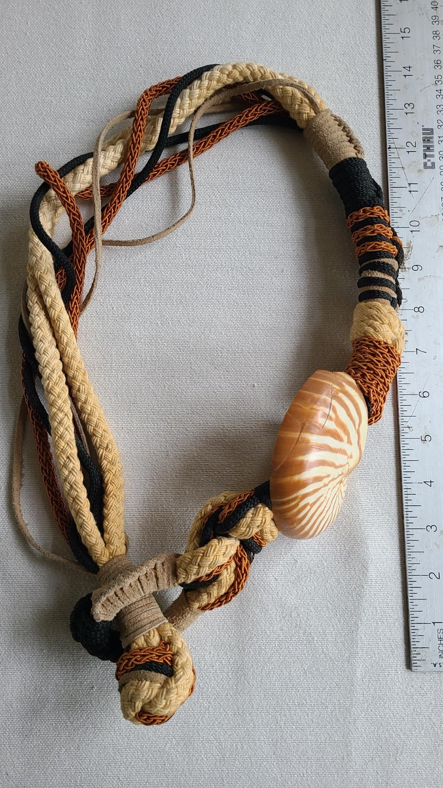 Audaciously Chic Statement Chambered Nautilus rop… - image 1