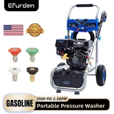 Efurden Pressure Washer Gas Powered 3500 PSI 2.3GPM Cold Water Pressure Washer
