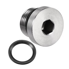 Stainless Steel Inner Hex Head M18x1.5 Pipe Fitting Plug with Seal Ring