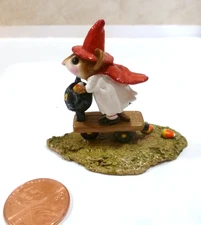 WEE FOREST FOLK Scootin' with the Loot M-296- White Outfit (Retired) W/BOX