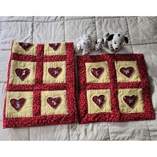Handmade Disney 101 Dalmatians Baby Quilt Set Plush Dogs Burp Cloth Gift