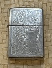 Vintage 1996 Zippo Venetian Chrome Lighter Blank Engraving Panel D XII USA — photo 2