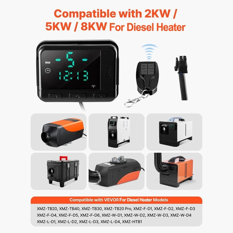 Regler für Diesel Luftheizung DC5V mit LCD für 2KW 5KW 8KW Standheizungen - Image 2 of 4