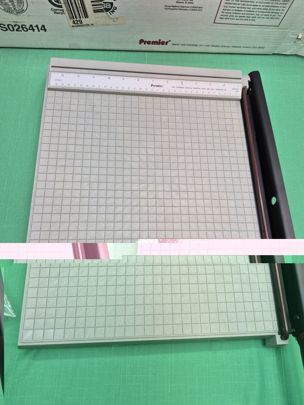 Vtg Nice! Martin Yale Premier Paper Trimmer  Cutter 15" P215 Coupe-Papier 