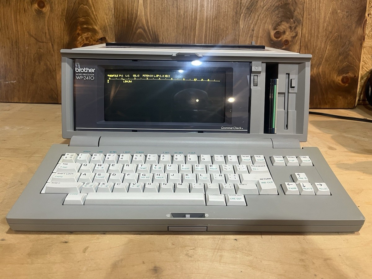 Rare Brother Word Processor Model WP-2410 Coool!!! | eBay
