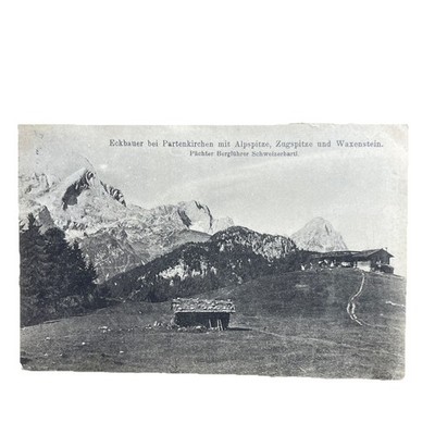 Postkarte AK Garmisch Partenkirchen Eckbauer Schweizer Bartl Gelaufen 1913