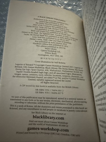 Warhammer La Herejía de Horus Legados de la Traición 1ª Edición Libro de bolsillo 31 - Imagen 3 de 7