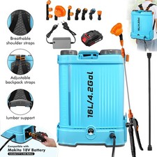 16L Garden Pressure Sprayer Knapsack Electric Pump Backpack Weed Killer Multiuse