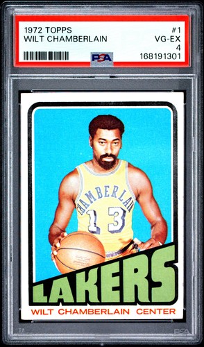1972 TOPPS #1 WILT CHAMBERLAIN PSA 4