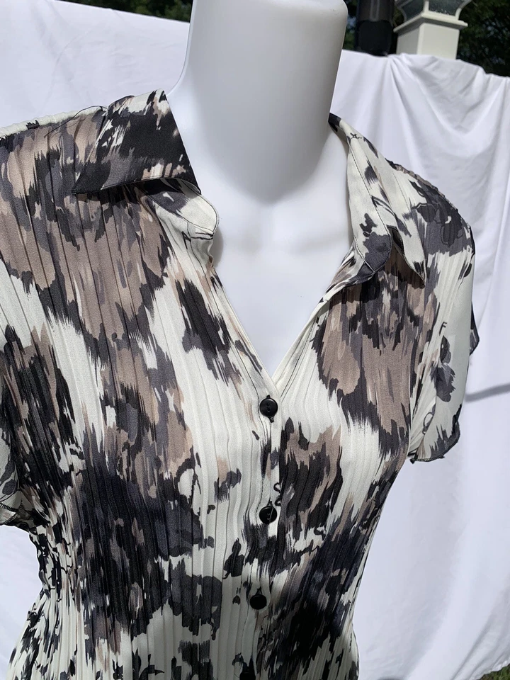 Floral Patterned Sheer Lightweight Button Up Elementz Shirt - Image 3 of 4