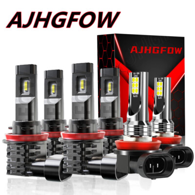 6x Combo LED Headlight Bulbs High Low Beam Fog Light for Toyota Tacoma 2016-2023