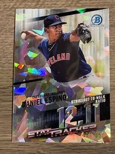 2020 Bowman Chrome Stat Tracker Atomic Refractor #15 Daniel Espino /150