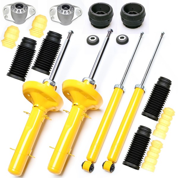 Sport StoßDÄMpfer Gasdruck 4X Va Ha + 4 Domlager Staubkappen FÜR A3 Golf Iv-image