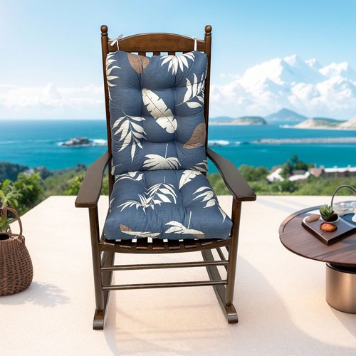 Tufted Rocker Cushion Set Indoor Outdoor Seat Back Cushion Patio Chair Cushion - Picture 58 of 96