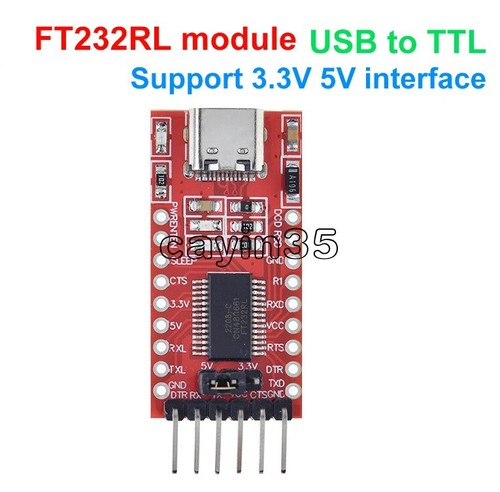 FT232 FT232RL FTDI USB 3.3V 5.5V to TTL Serial Adapter Module Type-C / Mini USB - Picture 5 of 7