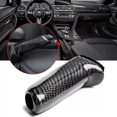 Front Handbrake Brake Handle Cover Real Carbon Fiber For BMW E46 E60 E90 E92 F30