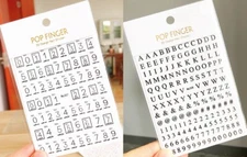 Letters Numbers & Special Character Nail Stickers English Alphabet Nail Decals