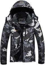 MOERDENG Men's Waterproof Ski Jacket Warm Winter Snow Coat Mountain Windbreaker 