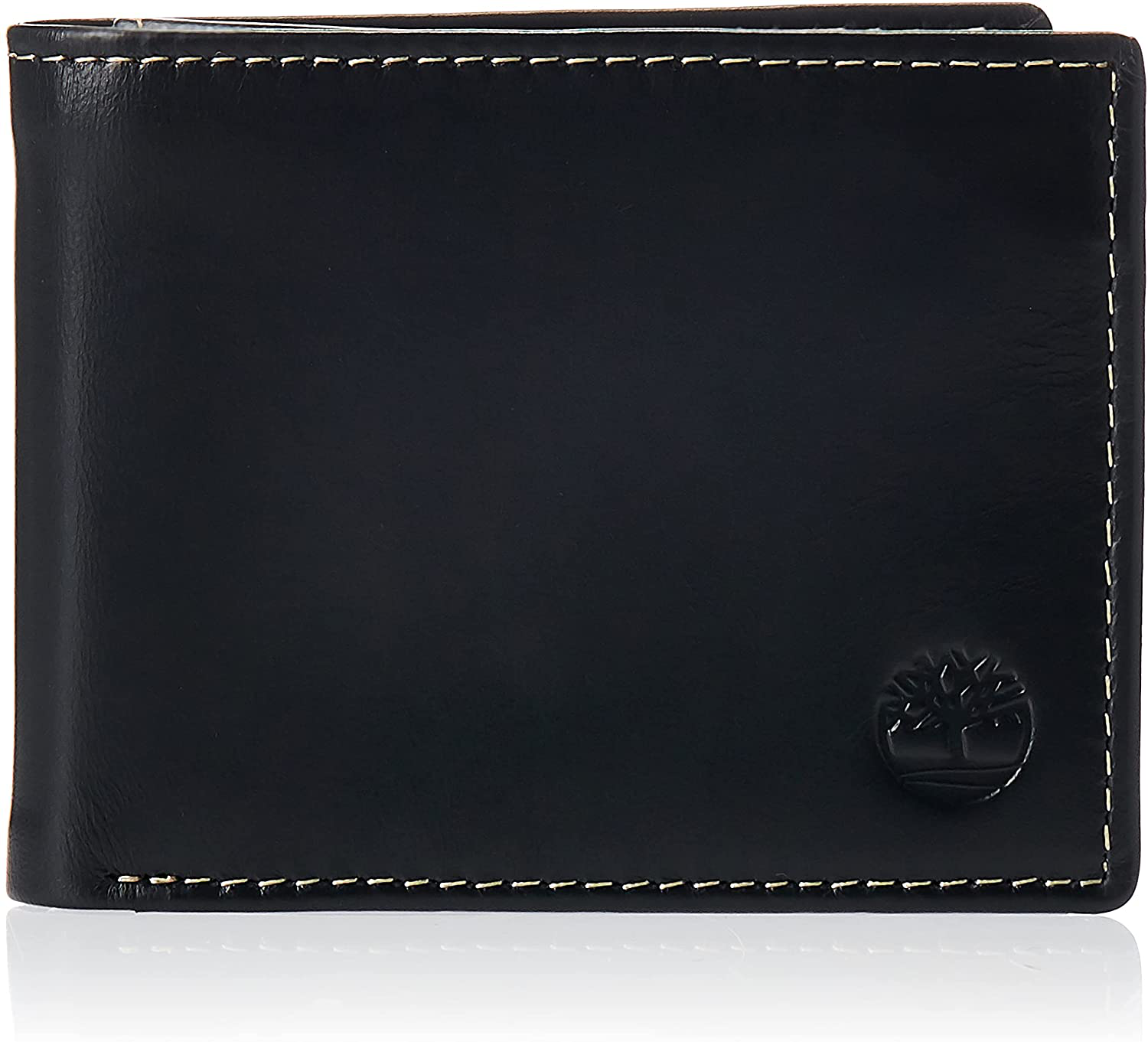Timberland Mens Slim Leather Wallet with Flip Pocket and Card Holder