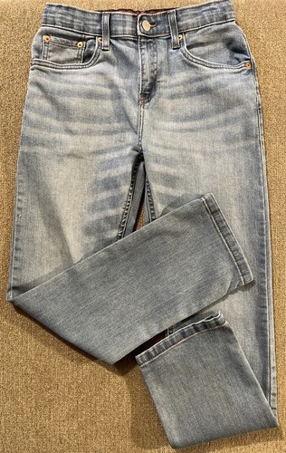 Levi’s Levis 514 Sz 14 Reg Boy’s Adjustable Waist Light Wash Straight Leg Jeans - Picture 4 of 7