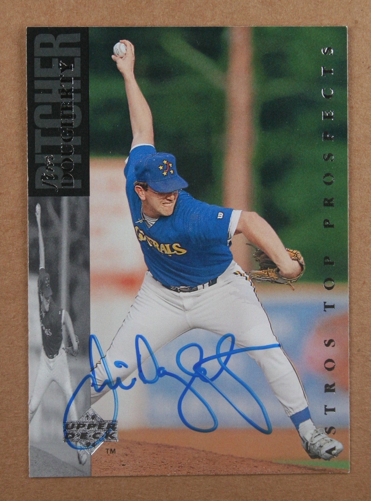 AUTOGRAPHED - Jim Dougherty Upper Deck #121 Houston Astros 1993 Top Prospects