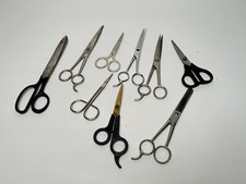 vintage hair scissors, shears, Mixed Lot Of 9