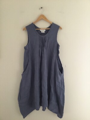 Anne Kelly Sleeveless Blue Linen Dress is NWOT! Size 8 | eBay