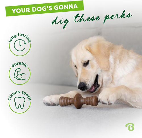 Zaggler Rolling Dog Chew Toy for Aggressive Chewers, Real Bacon, Made in USA, Gi - Bild 3 von 12