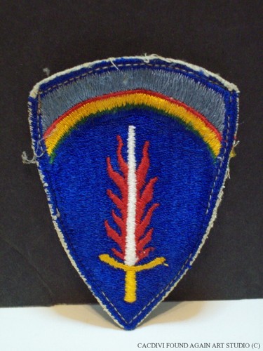 US Army Europe Patch Post WWII European Command Cut Edge Badge Blue SSI ...